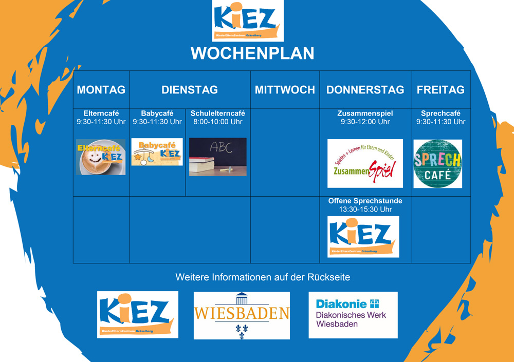 Diakonisches Werk in Hessen und Nassau e.V. Regionales Diakonisches Werk Wiesbaden - KiEZ Wochenplan